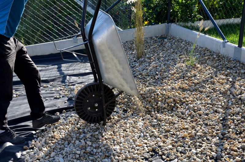 Summer Pea Gravel Installation
